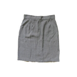 Womens Gingham Plaid Mini Skirt Black White Coquette Preppy Academia Twee Femme